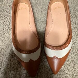 J. Crew Tan and Cream Women's Loafers